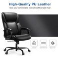 thumbnail image 4 of Yoyomax Executive Office Chair, Height Adjustable High Back Computer Chair, Ergonomic Home Office Desk Chair with Wheels, Armrest, and Headrest - 360° Swivel PU Leather Chair for Adults, 4 of 7