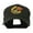 Black, variant on American Football Field and Ball Embroidered Cap - Stone OSFM