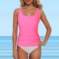 thumbnail image 2 of Haut de Bikini Rehausseur à Armatures à Lacets pour Femme avec Couverture Complète, Tankini Court de Bain, 2 of 8