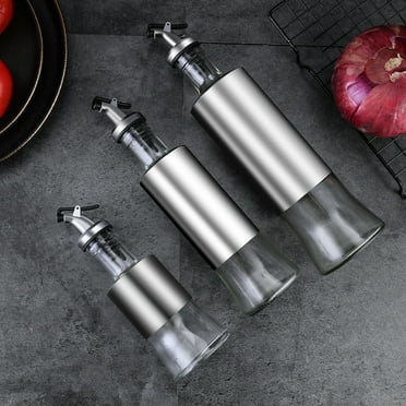 Glass seasoning bottles, oil bottles, press-type soy sauce and rice wine bottles, oil and vinegar bottles