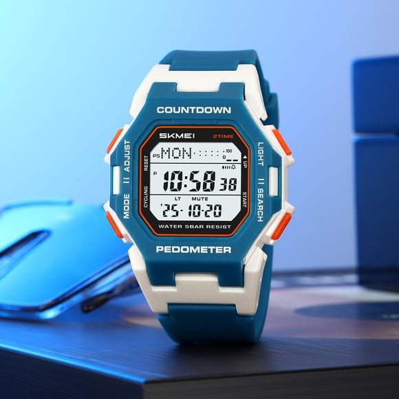CaiYueKe Men's Digital Sports Watch Waterproof Outdoor Military Watch with Luminous Display Alarm Stopwatch for Hiking Camping Running Swimming Fitness Tactical Survival Sport Watch