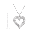 thumbnail image 4 of Women's Finecraft 1/4 cttw Diamond Swirl Heart Pendant Necklace in Sterling Silver, 18", 4 of 6