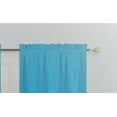 thumbnail image 2 of 1-Piece 100% Blackout Rod Pocket Solid Window Curtain Panel With Lined Backing 35" X 63" R64 Aqua, 2 of 2