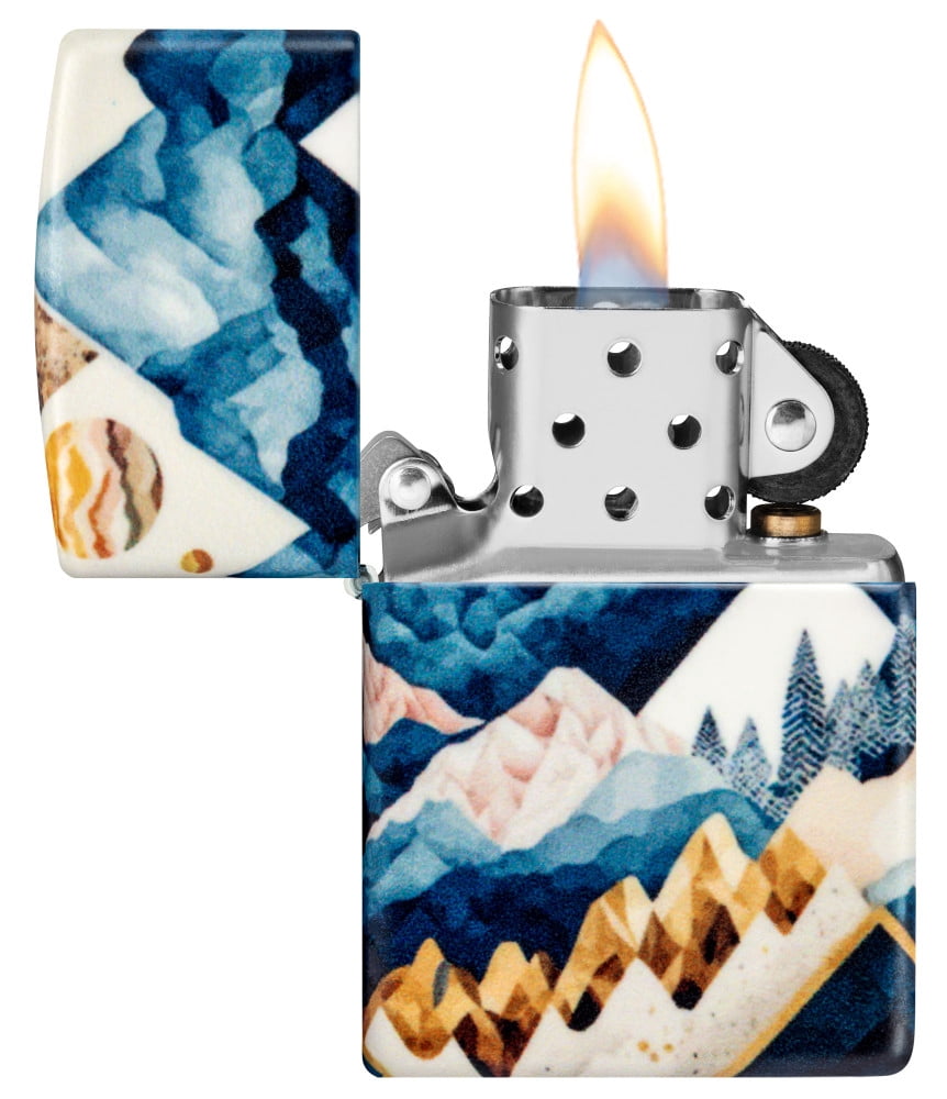 Zippo Mountain Collage Design 540 Matte Pocket Lighter