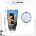 thumbnail image 4 of KLL Two Brave Cats Are Floating On The Sea Iceberg Print 40oz Stainless Steel Insulated Car Cup with Spillproof Lid - Keep Your Drink Hot or Cold on the Go-Without Straw, 4 of 8