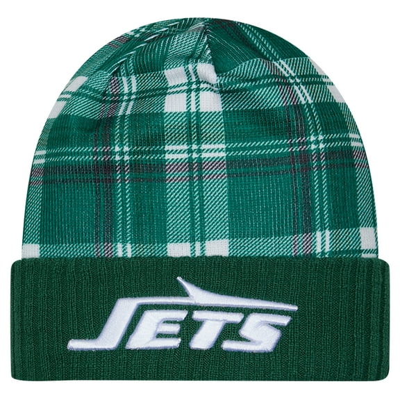 Men's New Era Green New York Jets Sideline Statement Cuffed Knit Hat
