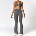 thumbnail image 1 of Traje de yoga ajustado cepillado Peach Hip lifting micro-pull de secado rápido belleza espalda fitness traje de ejercicio femenino, 1 of 2