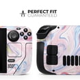 thumbnail image 3 of Design Skinz - Compatible with Steam Deck - Skin Decal Protective Scratch-Resistant Removable Vinyl Wrap Cover - Marbleized Pink and Blue Swirl V2123, 3 of 5