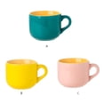thumbnail image 2 of Taza de cerámica Bewildely para desayuno bebida microondas color Rosa, 2 of 6