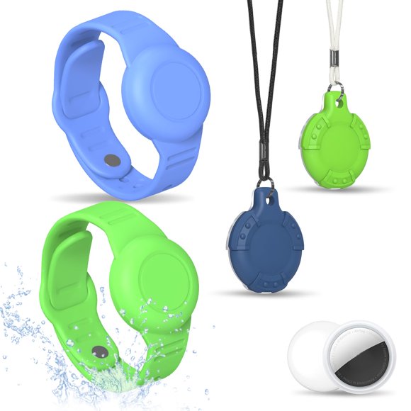 Pulsera y collar AirTag para niños, silicona impermeable