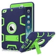 thumbnail image 1 of Mignova pour iPad Mini 1/2/3 Étui, Robuste Antichoc Résistant aux Impacts Convivial pour Enfants Étui Hybride Robuste de Protection avec Support Intégré pour Apple iPad Mini 1/Mini 2/Mini 3 (Marine/vert), 1 of 7