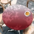 thumbnail image 3 of Red Gradient Round Fitted Table Cover Waterproof Table Cloth with Elastic Edge Wipeable Tablecloth for Picnic Camping Party Fits 55"-60" Diameter, 3 of 8