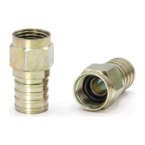 THE CIMPLE CO - Crimp Connector for RG6 Cable - O-Ring & Gel for Weather Proof Seal - 100 Pack