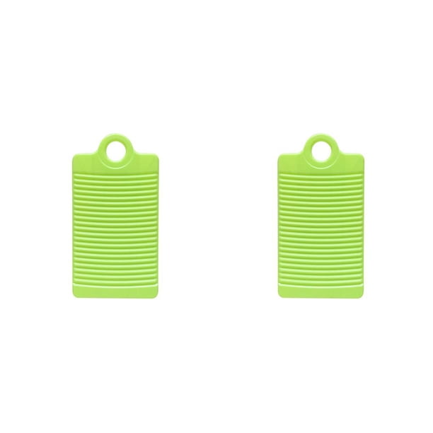 Naiovety Tabla de lavar de plástico antideslizante, tabla de gruesa, limpieza de ropa para ropa, herramienta de limpieza, accesorios de Verde 2piezas