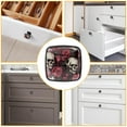 thumbnail image 6 of 4 Pcs Cabinet Handle Drawer Pulls Roses and Skull Knobs with Screws Square Furniture Office Cabinet Knob Decoration, 6 of 7