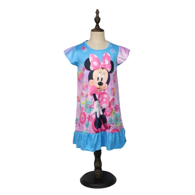 2023 vestido de princesa de Disney para niña, ropa de verano de Minnie Mouse, ropa para niños, pijamas para niños, vestidos de cumpleaños, disfraz informal 3-8Y5T Gao Jinjia LED