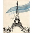 thumbnail image 2 of Yamada, Morgan 15x18 Gold Ornate Wood Framed with Double Matting Museum Art Print Titled - Eiffel Tower in Pen, 2 of 4