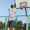thumbnail image 5 of Naloa Watercolor Nautical Basketball Jersey Reversible Men's Mesh Athletic Sports Shirts Training Practice S-4XLLarge, 5 of 6