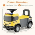 thumbnail image 3 of Licensed Scania Ride on Push Car by OLAKIDS with 3 Sound Effects, Storage, Toddler Sliding Police Truck, 3 of 8