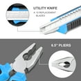 thumbnail image 2 of DNA Motoring TOOLS-00013 Blue 46 PCs Home Tool Set Electonic Repair Precision Screwdriver Voltage Tester Hammer Plier DIY Kit, 2 of 6