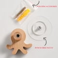 thumbnail image 5 of Ganchos para cajones de madera para decoración de habitación, gancho de animales, llavero de pared, gancho para abrigos, armario para el hogar, bonito gancho de madera, accesorios de cocina, 5 of 5