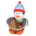 thumbnail image 2 of BJUTIR Merry Christmas Candy Storage Basket Decoration Santa Snowman Storage Basket Desktop Candy Box Snack Stor Holiday Decor, 2 of 5