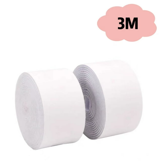 5 Meters/Pairs Self-adhesive Hook and Loop With Adhesive Tape Nylon Magic Tape Adhesive Fabric Tape for sewing 20/25/30/50mm White 3Meters 30mm Wide