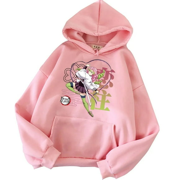 Demon Slayer Hoodie Kanroji Mitsuri Sweatshirt Design Anime Merch Anime Lover Gift Unisex Pullover Tops Streetwear
