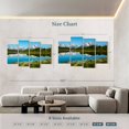 thumbnail image 4 of Elephant Stock Grand Teton Lake Reflections Wall Art - Horizontal Multi Panel Canvas - Living Room Wall Decor - Nature Multi Panel - Green And White Decor - 75" x 48", 4 of 8