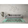 thumbnail image 3 of Ahgly Company Indoor Rectangle Oriental Light Blue Traditional Area Rugs, 7' x 9', 3 of 4