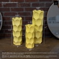thumbnail image 7 of Gloss Finish Ceramic Round Cylinder Vase with Dimpled Texture – Modern Decorative Flower Vase for Living Room, Bedroom & Office- Yellow, 7 of 7