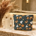 thumbnail image 4 of Halloween Zipper Cosmetic Bag, Multi Patterns Spooky Makeup Pouch, Reusable Canvas Travel Storage Bag for Toiletries, Accessories, Vanity Organizer, 4 of 7