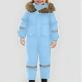 thumbnail image 2 of Xyant Girls Boys Snow Suit Kids One Piece Snowsuit Waterproof Windproof Winter Jumpsuits Overalls Snowboarding Kids Toddler Ski Suit (Sky Blue,8-9 Years), 2 of 8