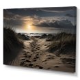 thumbnail image 2 of Designart "Footprints In Beach Photo VI" Nautical & Beach Canvas Wall Art, 2 of 5