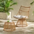 thumbnail image 3 of FFZ Elaine Chair and Side Table Set for Outdoor Patio, Light Brown, 3 of 14