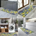 thumbnail image 2 of Yellow Lemon Fruit Clusters Blue Pattern Kitchen Rug Mat,Kitchen Runner Rugs Non Skid Washable,Decorative Kitchen Floor Mats for Kitchen,Sink,Laundry,17"X47", 2 of 5