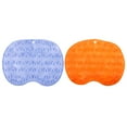 thumbnail image 7 of 2Pcs Bath Massage Pad Back Scrubber Back Brush Exfoliate Feet Scrubber with Suction Cups TPR Orange Blue, 7 of 7