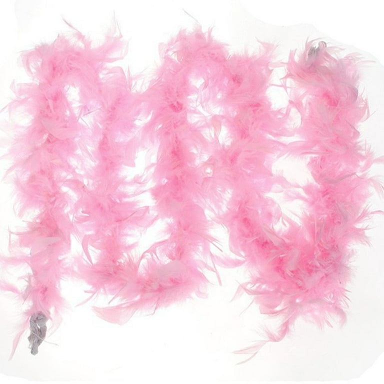 HaiMay 2 Pack Turkey Feather Boa for Craft Clothes Accessories Latin  Wedding Dress Home Party Costumes Decoration, 4.4 Yards 80G