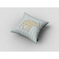thumbnail image 3 of Elephant Silhouette Indoor/Outdoor Pillow with Removable Cover in Yellow on Light Blue20x20, 3 of 3