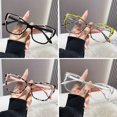 thumbnail image 4 of Antique blue light glasses square glasses GREEN Green Green, 4 of 8
