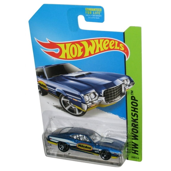 Hot Wheels HW Workshop (2013) Blue '72 Ford Gran Torino Sport Toy Car 248/250