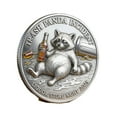 thumbnail image 2 of Trashed Panda Incident Challenge Coin,Funny Raccoon Drinking Coin, Just One More Humor Bar Token,Double-Sided Funny Raccoon Drinking Coin , Novelty Gag Gift for Party Lovers & Drinkers, 2 of 6