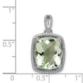 thumbnail image 2 of FB Jewels Sterling Silver Rhodium-plated Green Quartz Pendant, 2 of 2
