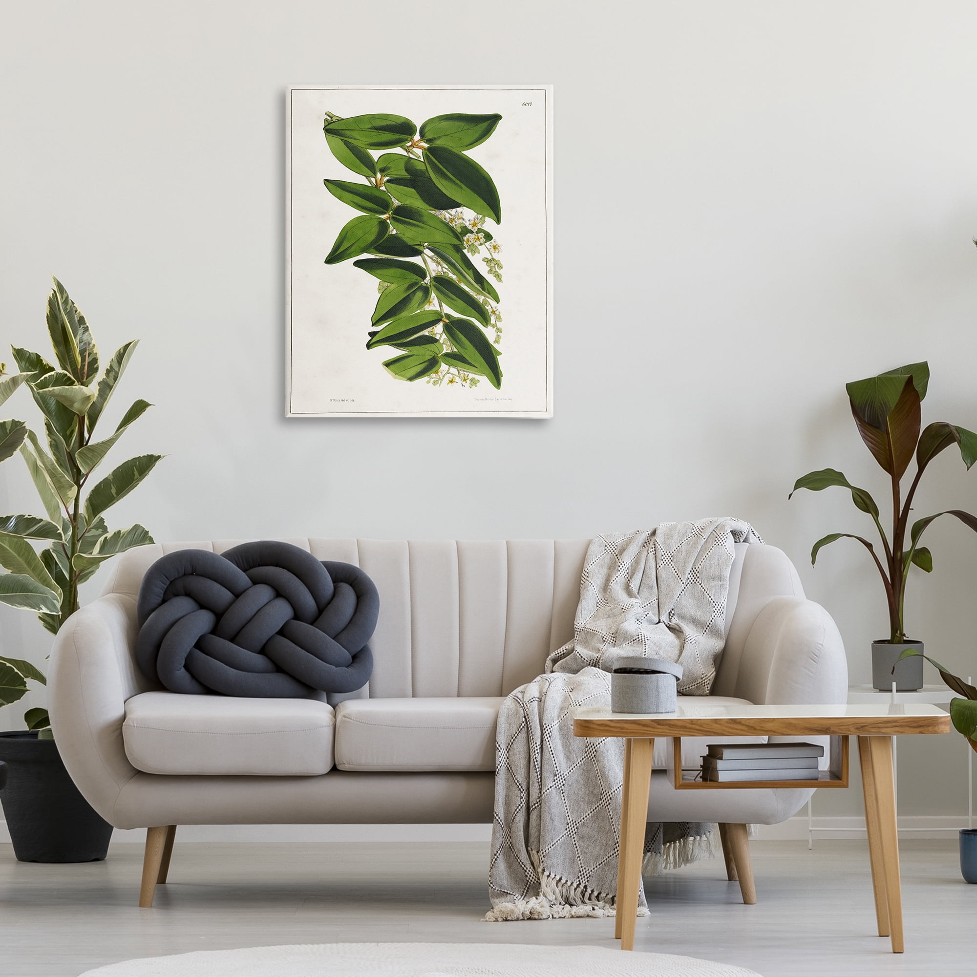 Stupell Industries Stacked Leaves Botanical Plants & Flowers Painting Wrapped Canvas Art Print Wall Art, 30 x 40