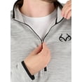 thumbnail image 6 of Realtree Men's Fleece Quarter Zip Pullover Sweatshirt in Gray, Sizes S-2XL, 6 of 6