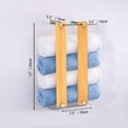 thumbnail image 2 of Bamboo Towel Rack, 17 Inch - Over The Toilet Storage Organizer, Holds 3 Large & 5 Small Bath Towels, Roll Up Towel Holder for Bathroom，Space Saving Bathroom Organizer, 2 of 6