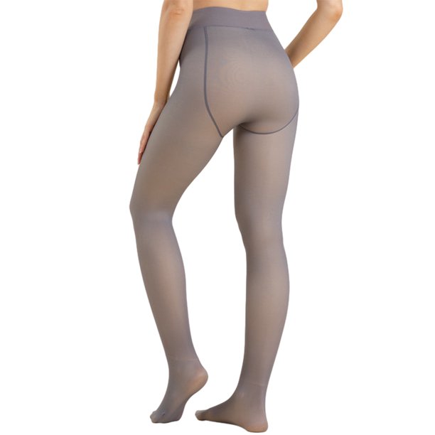 Medias de lana para mujer de 220 g, medias falsas translúcidas, medias de lana gruesas transparentes y cálidas de cintura alta para invierno