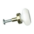 thumbnail image 6 of Kitchen Cabinet Knob Milk Glass 1" Dia W/ Brass Back Renovators Supply, 6 of 8