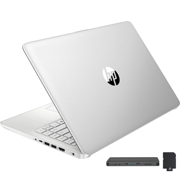 HP Stream 14" HD BrightView Laptop, Intel Celeron N150, 8GB RAM, 288GB Storage (128GB eMMC 160GB Docking Station Set), Intel UHD Graphics, 720p Webcam, Wi-Fi, 1 Year Office 365, Win 11 S, Silver