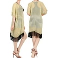 thumbnail image 3 of HAPPY BAY Women's Chiffon Summer Beach Open Front Maternity Beachwear Duster Kimono Cardigan XL-XXL Camel_AB783, 3 of 3